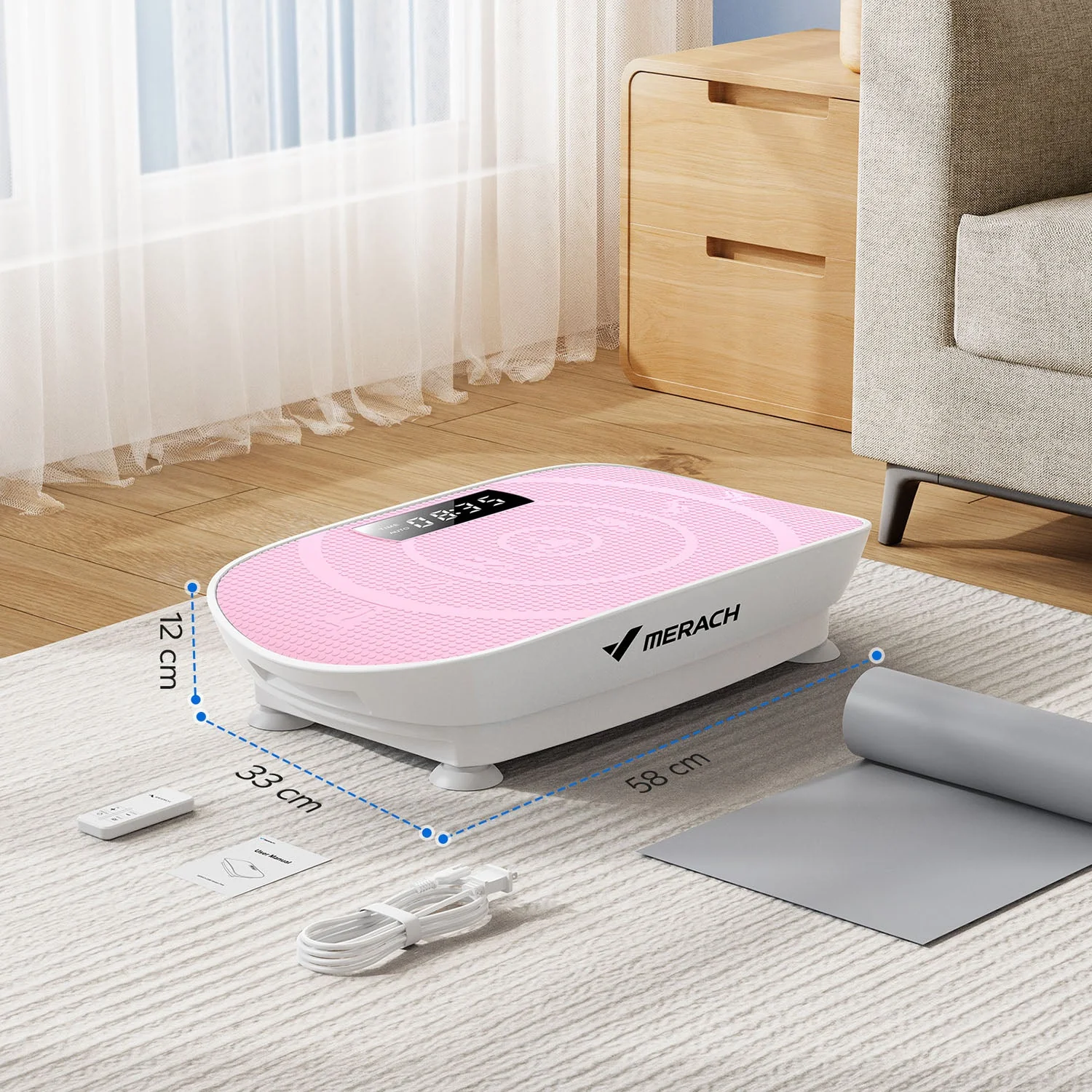 Merach 2398P1 Vibration Plate Pink - Image 8