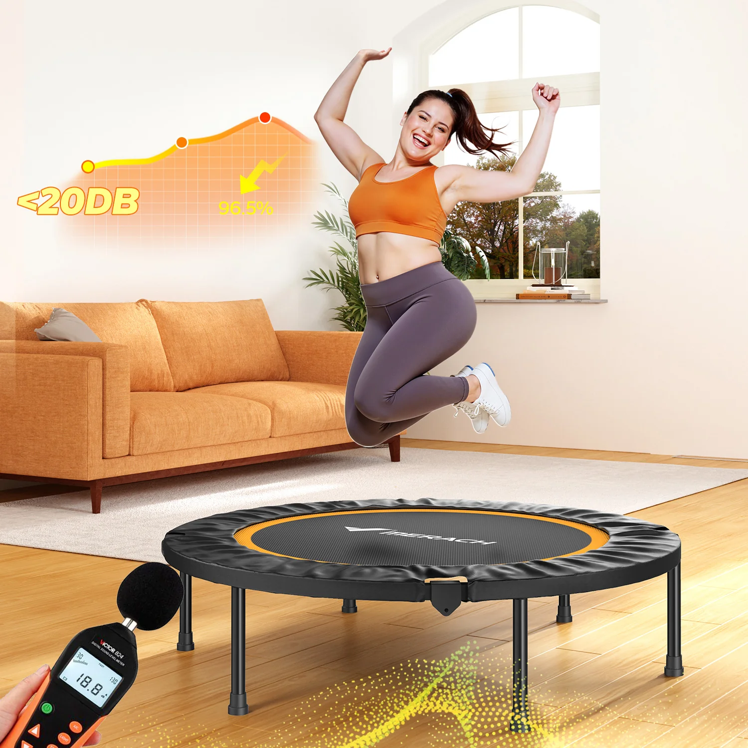 Merach 2420B1 Fitness Trampolines Without Handle - Image 3