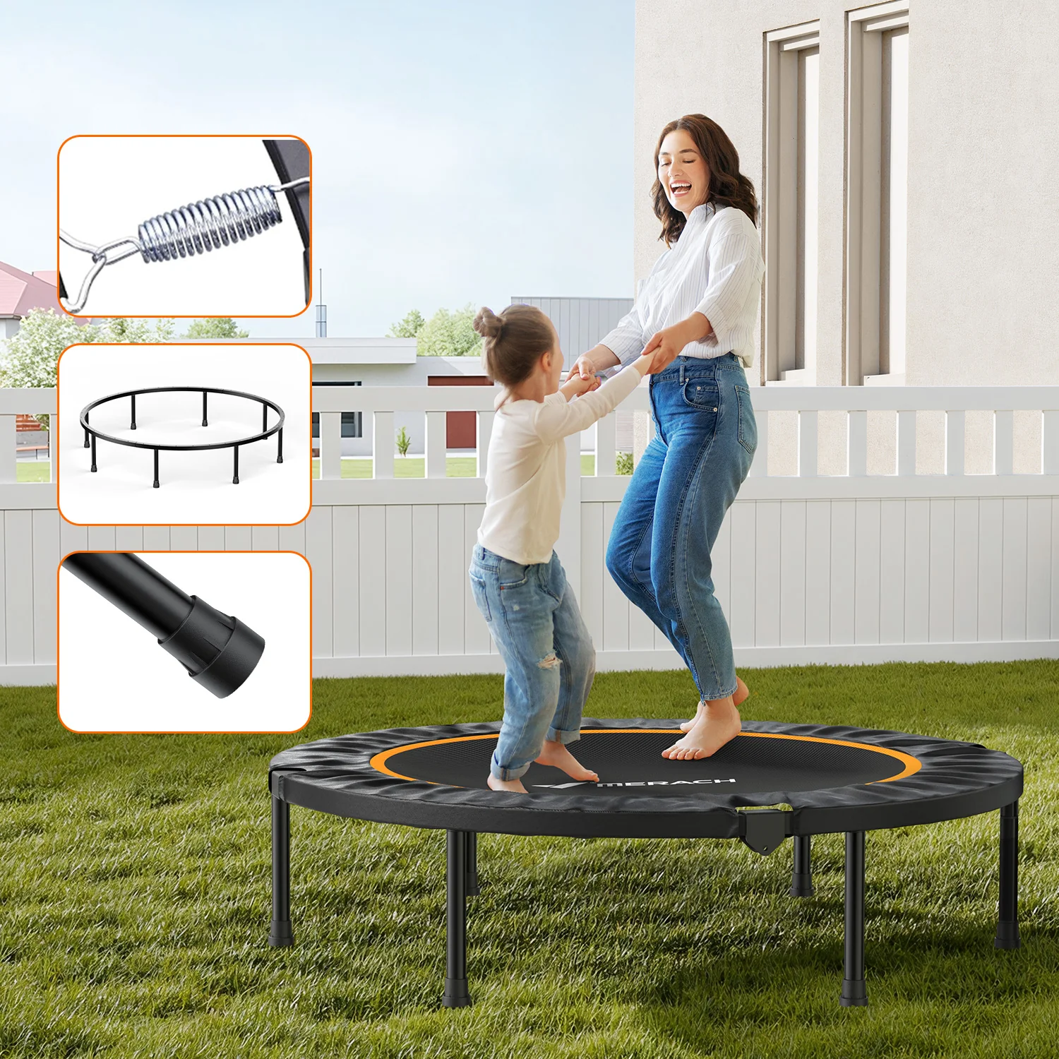 Merach 2420B1 Fitness Trampolines Without Handle - Image 4