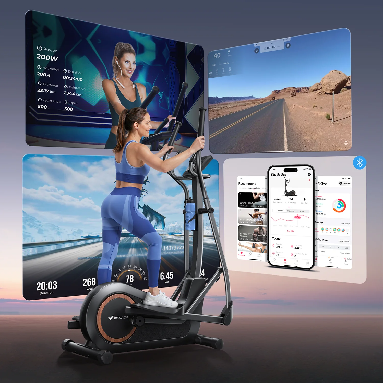 Merach E33B3 Self-Powered Elliptical Trainer - Image 3