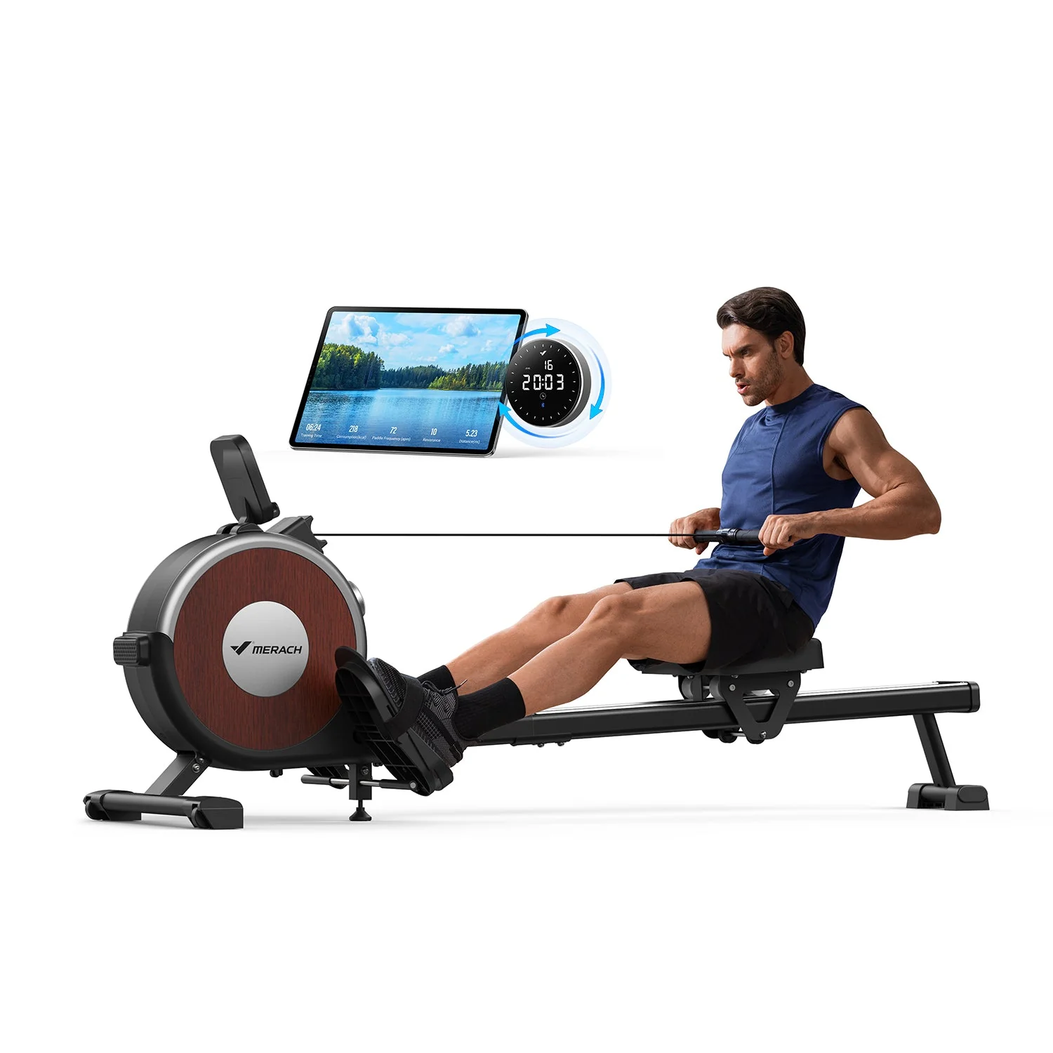 Merach Q1S Pro Magnetic Rowing Machine - Image 3