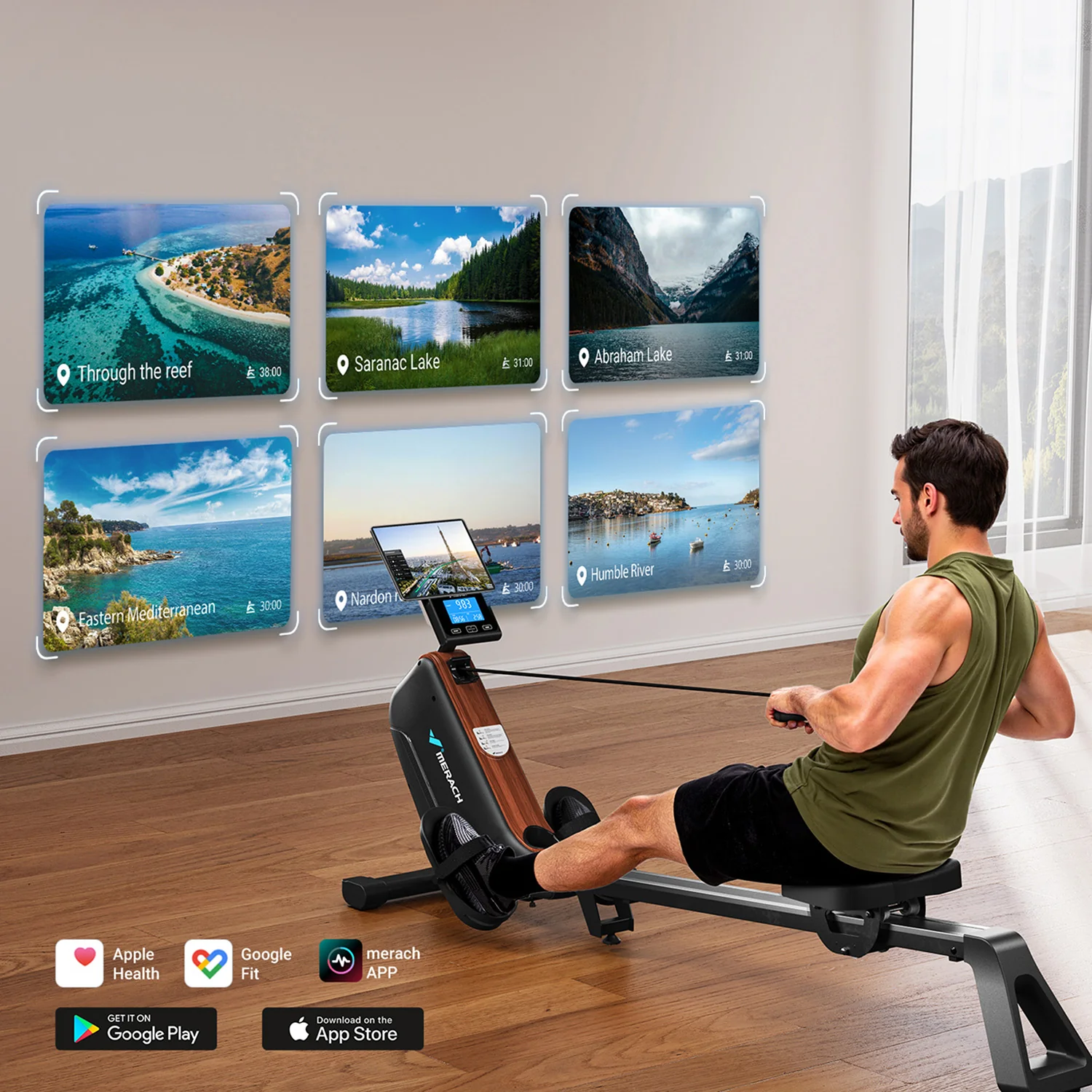 Merach R15 2.0 Magnetic Rowing Machine - Image 2
