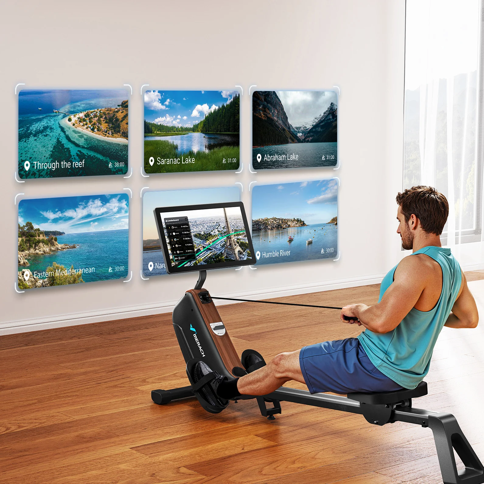 Merach R15 Pro 3.0 Magnetic Rowing Machine with HD Screen - Image 6