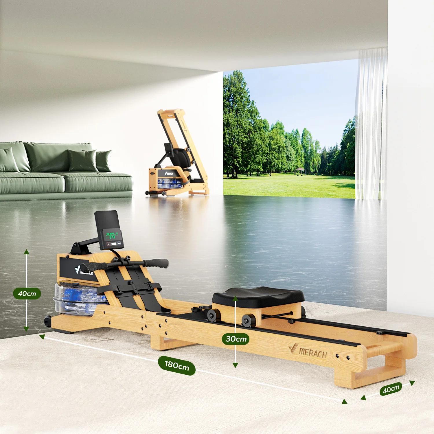 Merach R23O1 Water Rowing Machine - Image 8