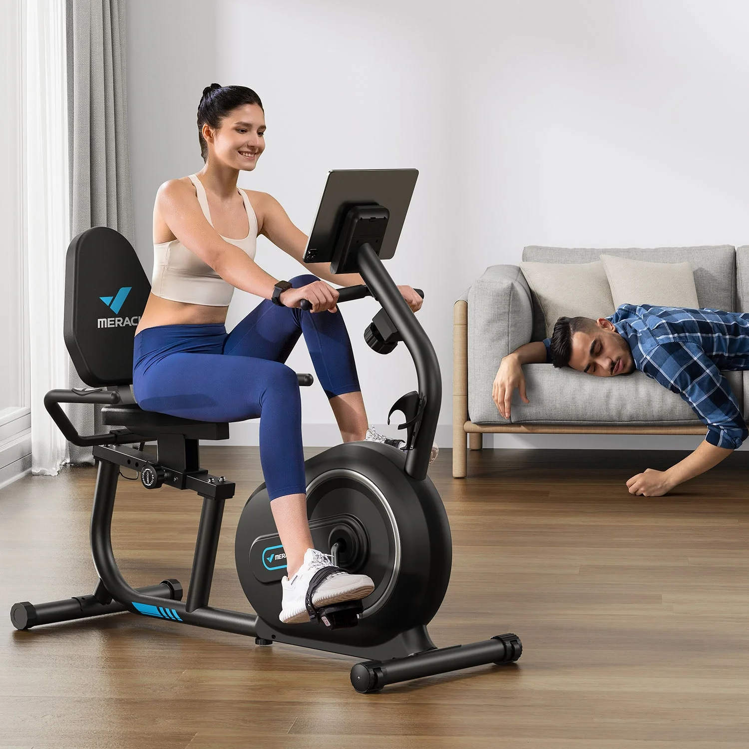 Merach S08B1 Recumbent Exercise Bike - Image 4