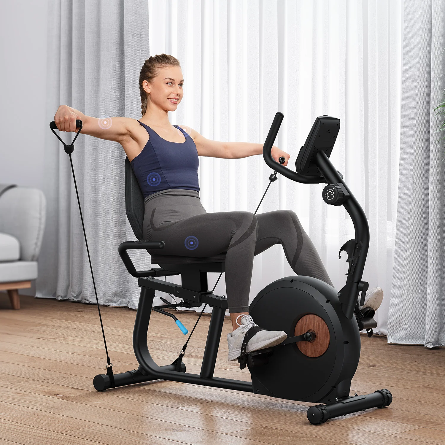Merach S23B1 Recumbent Exercise Bike - Image 4