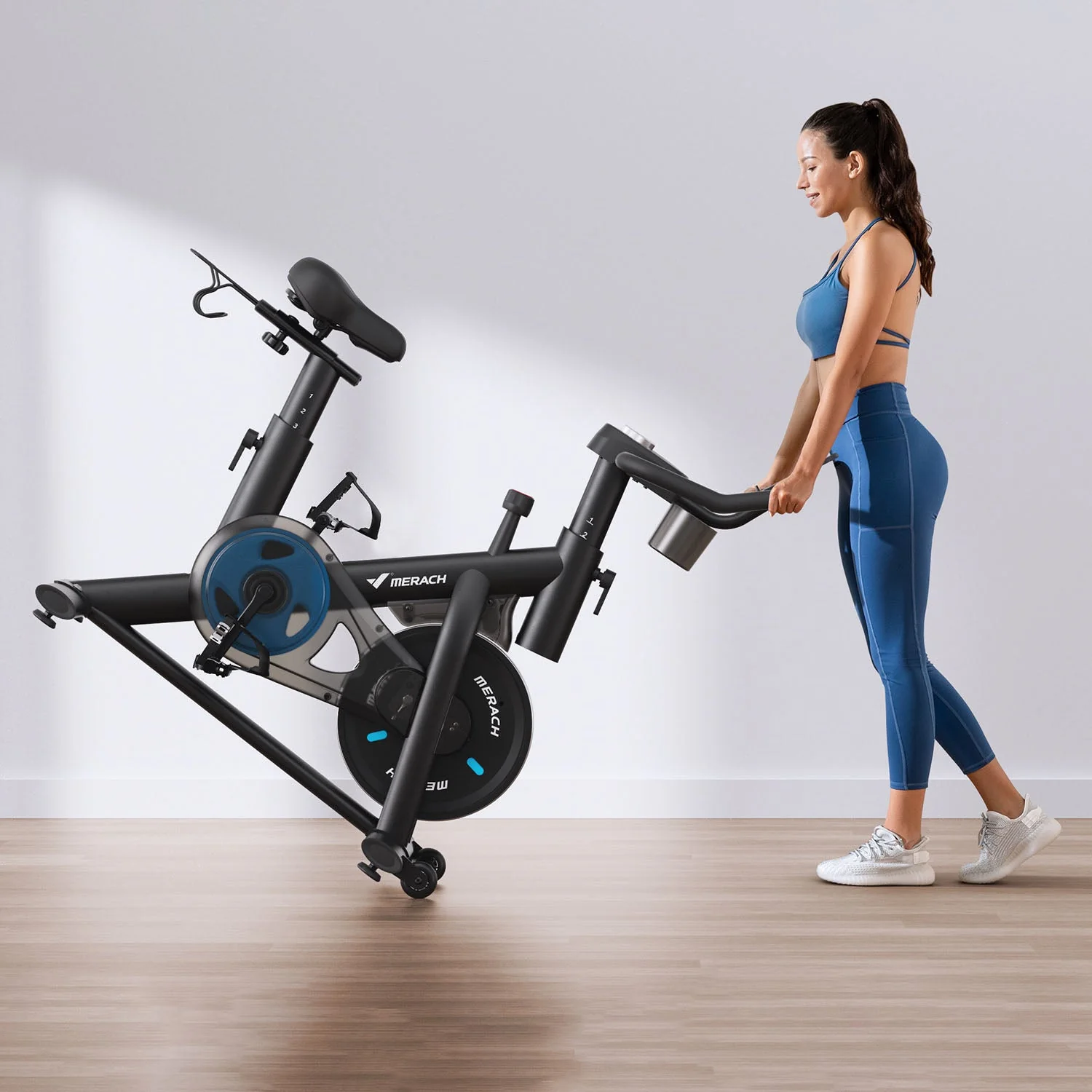 Merach S26B2 Indoor Exercise Bike Black - Image 4