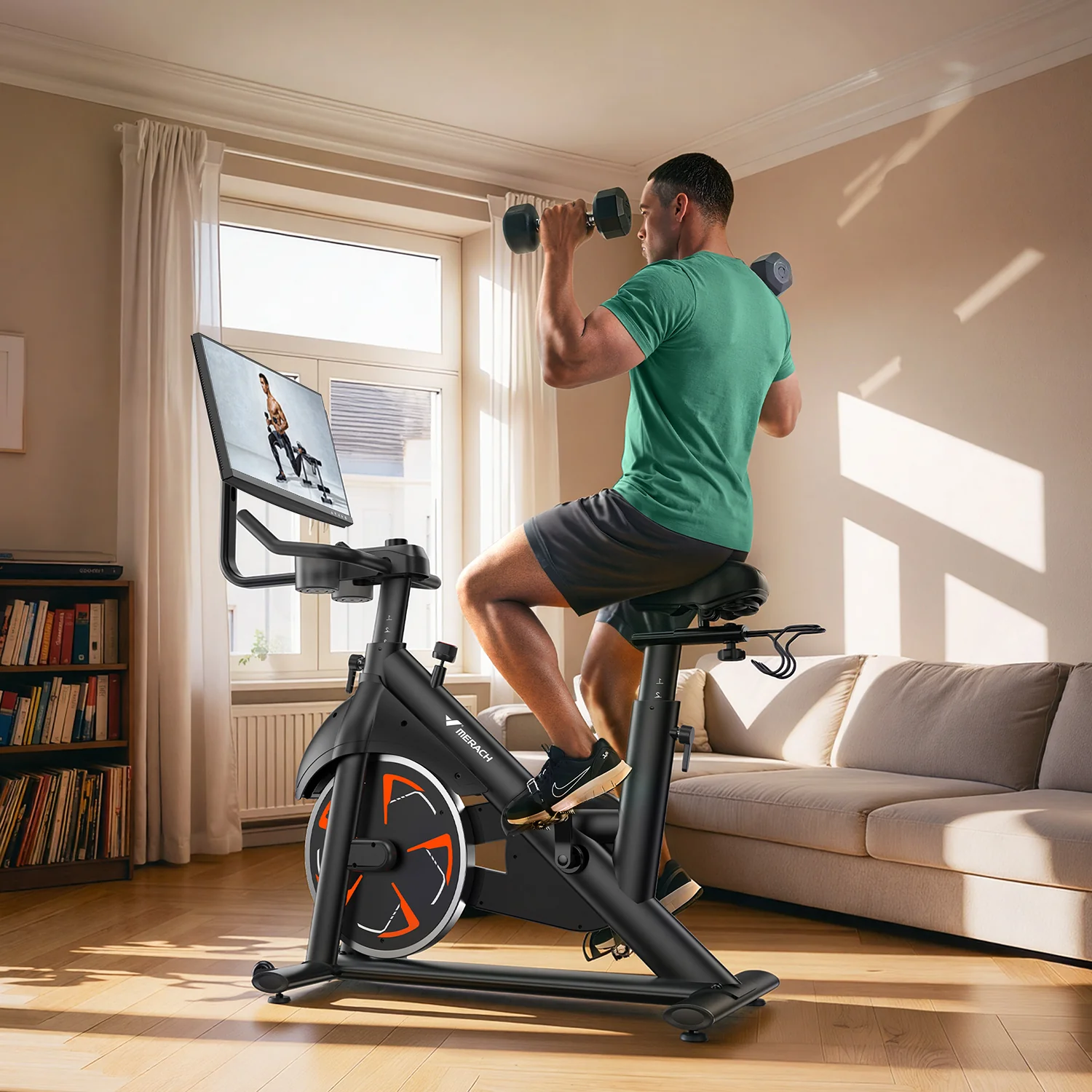 Merach S36B5 Indoor Exercise Bike with HD Screen - Image 5