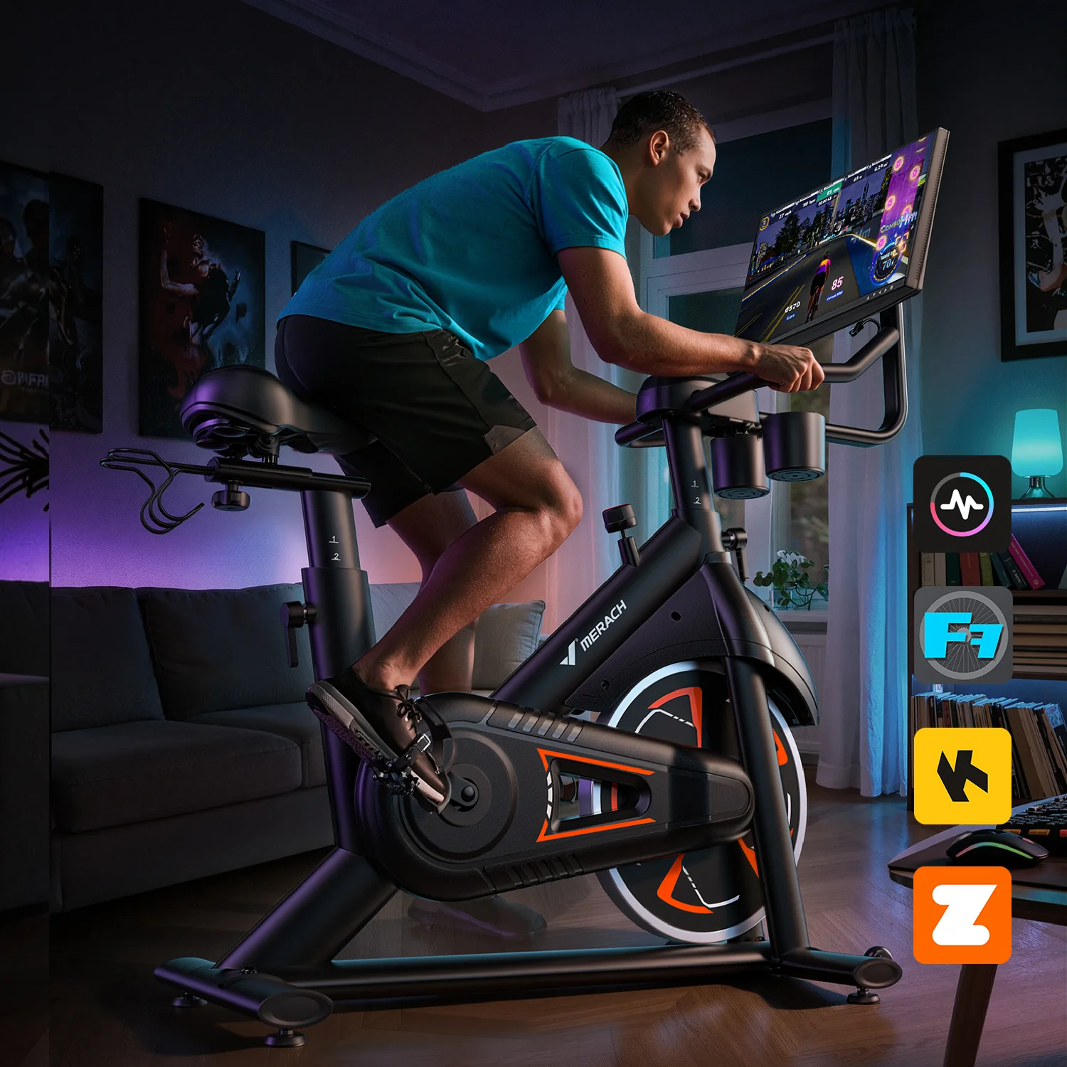Merach S36B5 Indoor Exercise Bike with HD Screen - Image 8