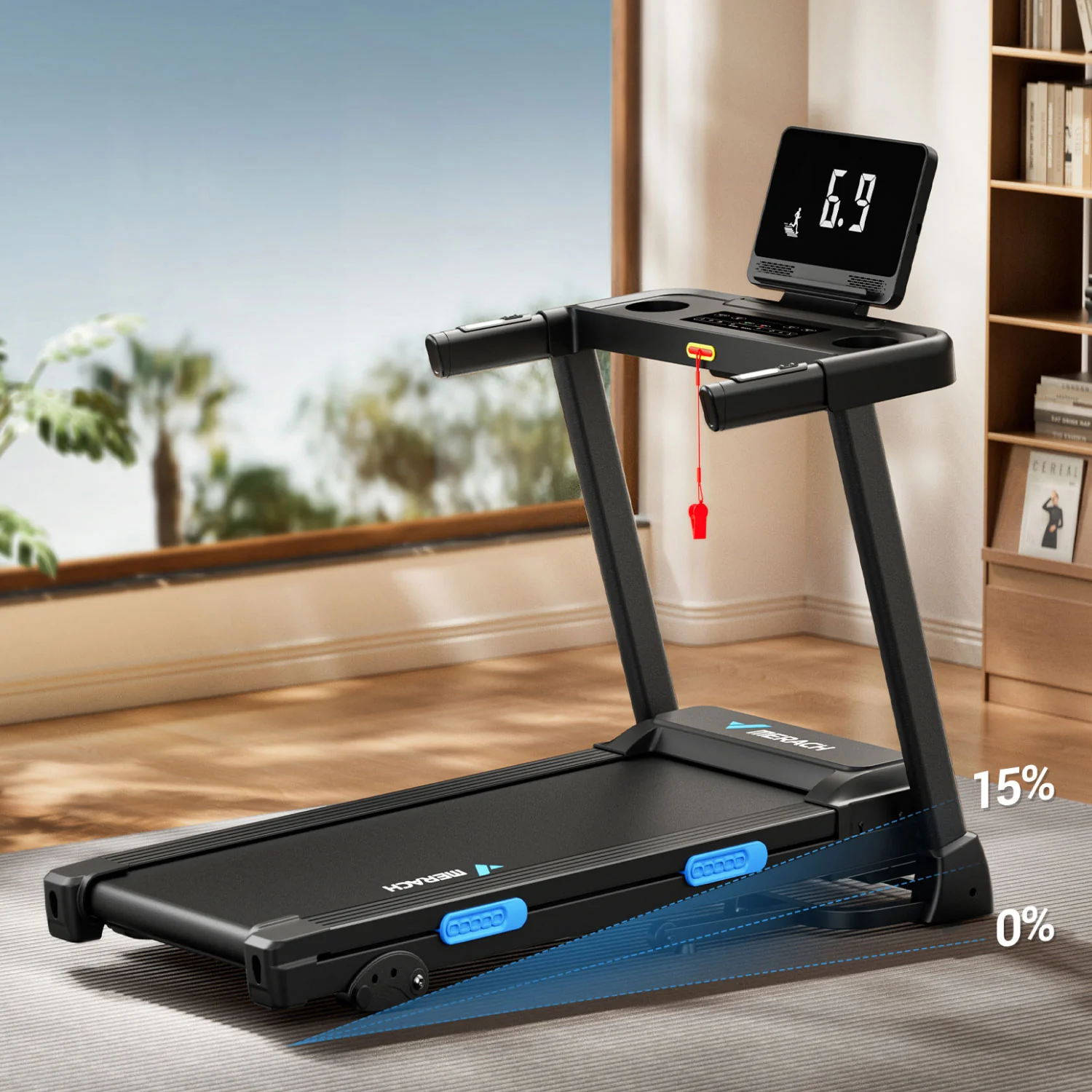Merach T12B2 Foldable Treadmill with 15% Auto Incline - Image 4