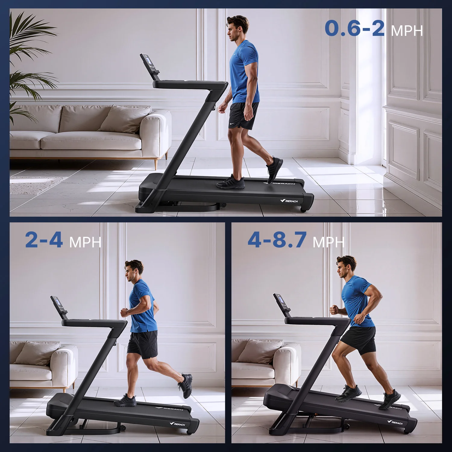 Merach T31B1 Foldable Treadmill with 18% Auto Incline - Image 3